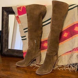 Vince Camuto over the knee heeled boots. Size 10